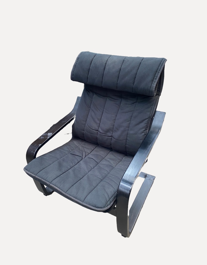 Modern Black Padded Lounge Chair
