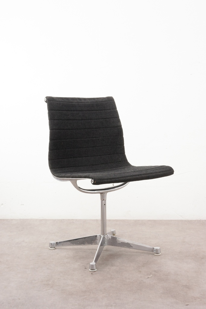 Modern Charcoal Office Chair with Chrome Base