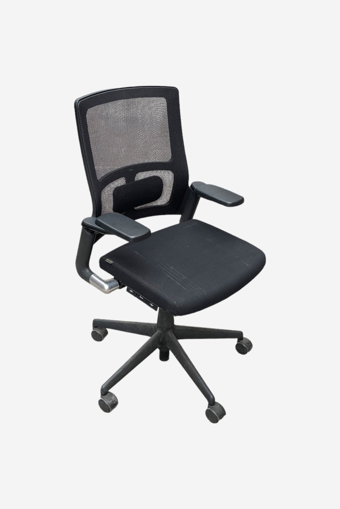 Black Mesh Office Chair with Armrests