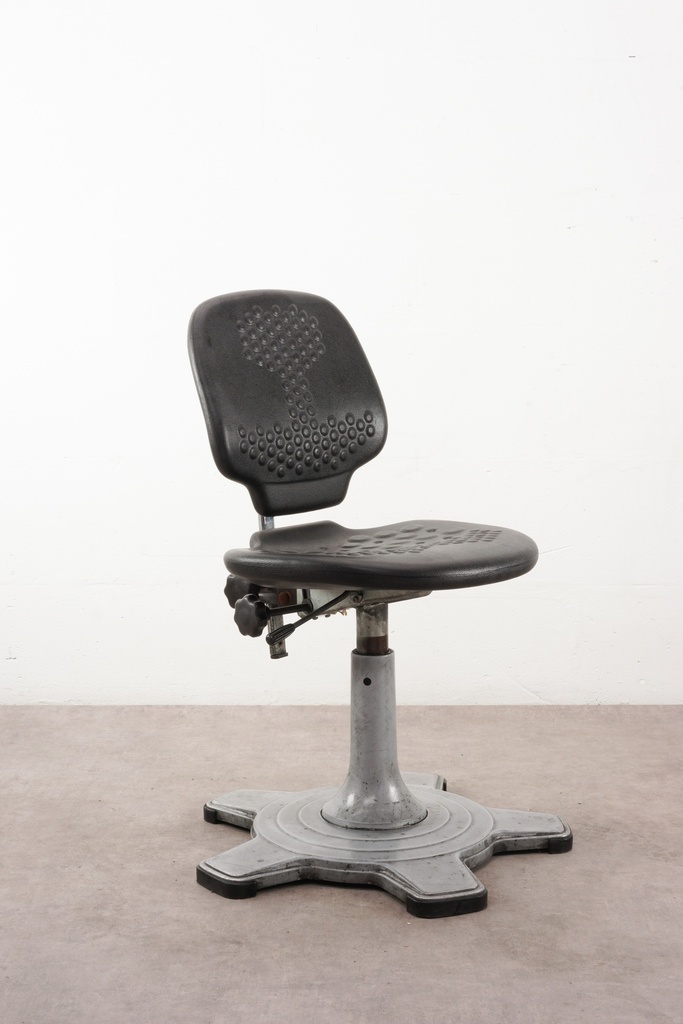 Industrial Adjustable Work Chair with Perforated Backrest
