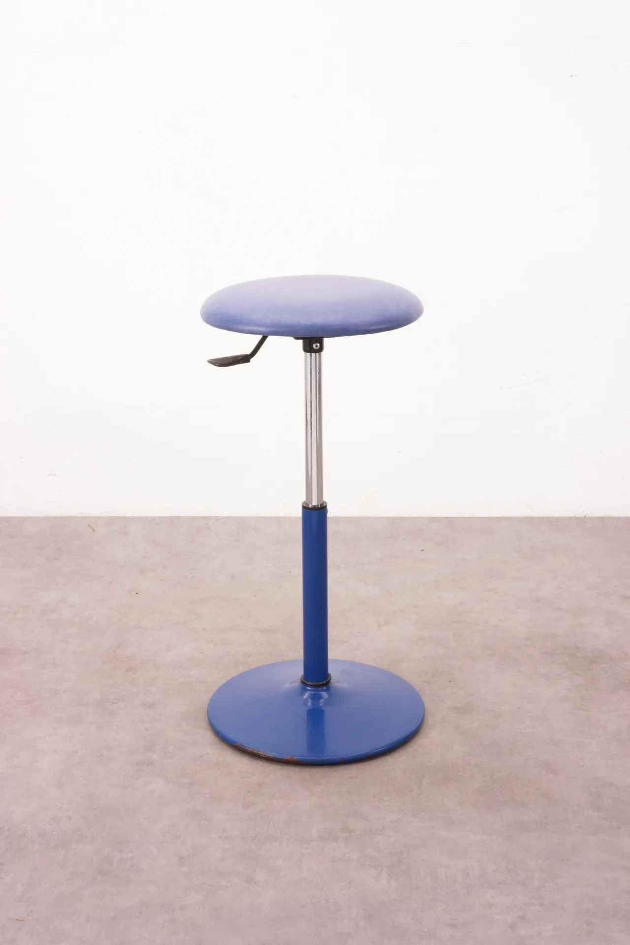 Adjustable Blue Metal Stool