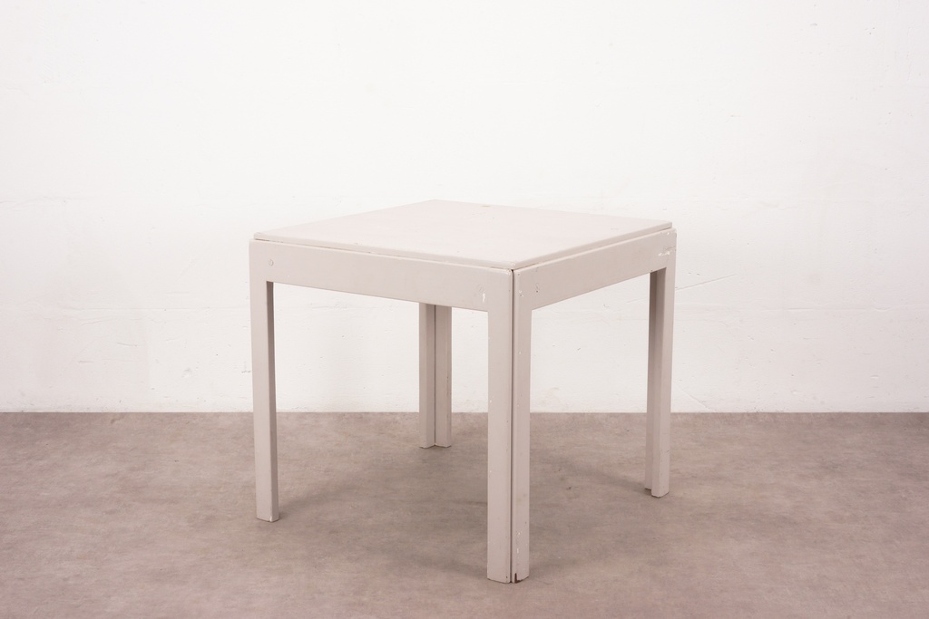 Industrial Gray Metal Square Table