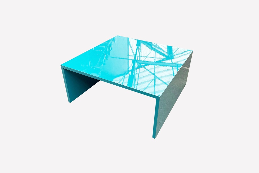 Aqua Gloss Minimalist Coffee Table