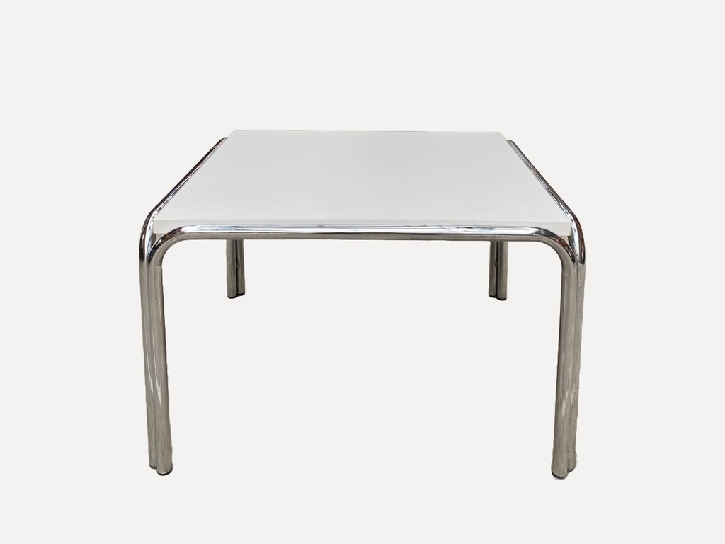 Modern Chrome and White Table