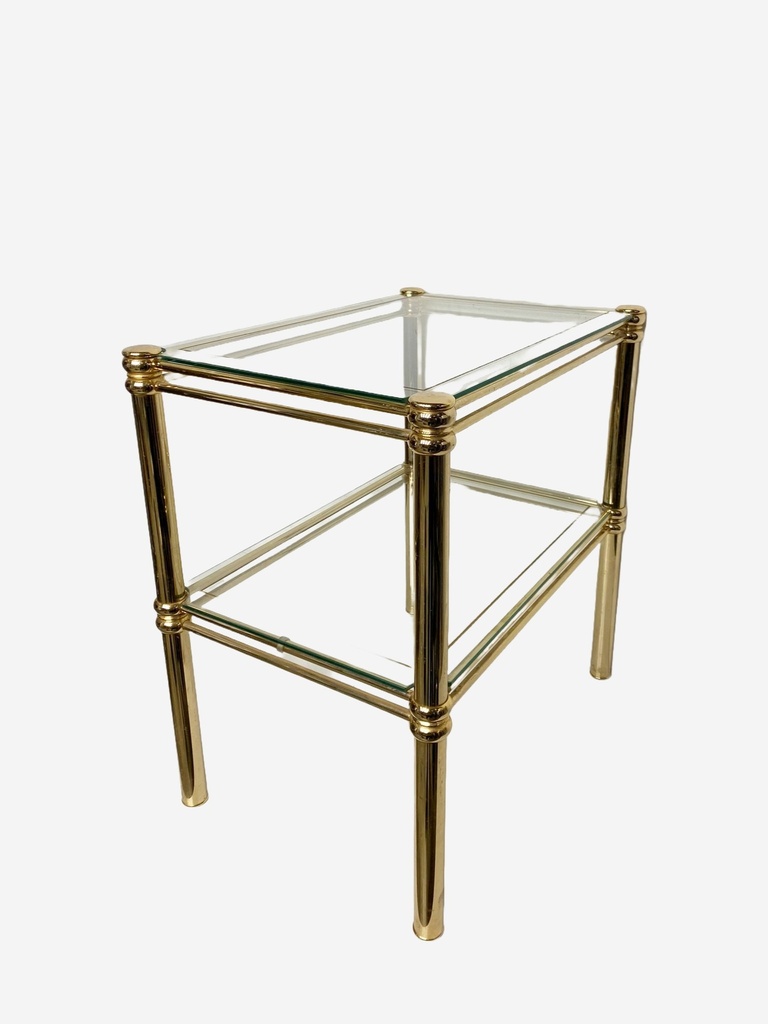 Brass and Glass Side Table