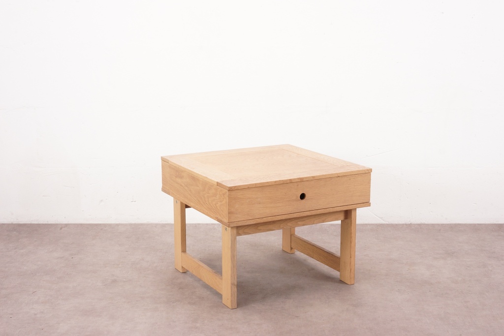 Natural Oak Square Coffee Table with Drawer