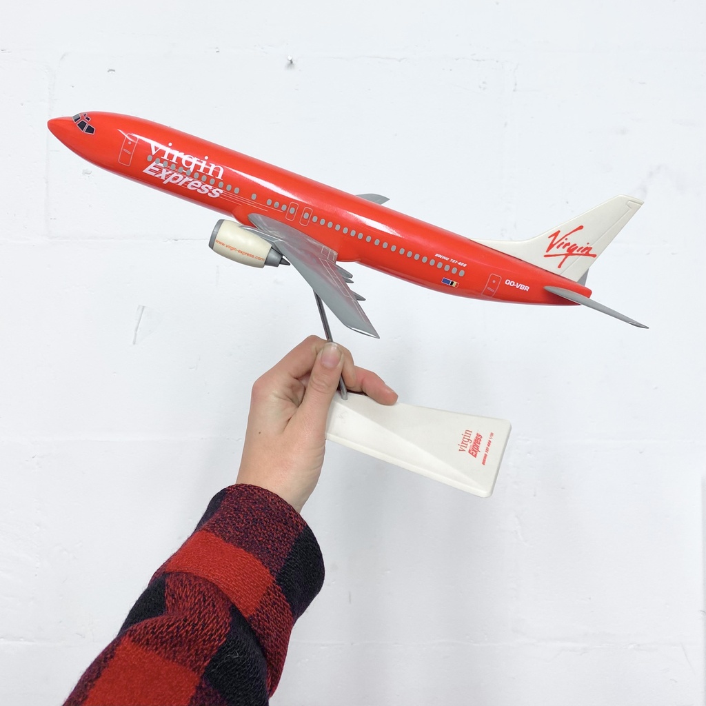 Handheld Virgin Express Airplane Model
