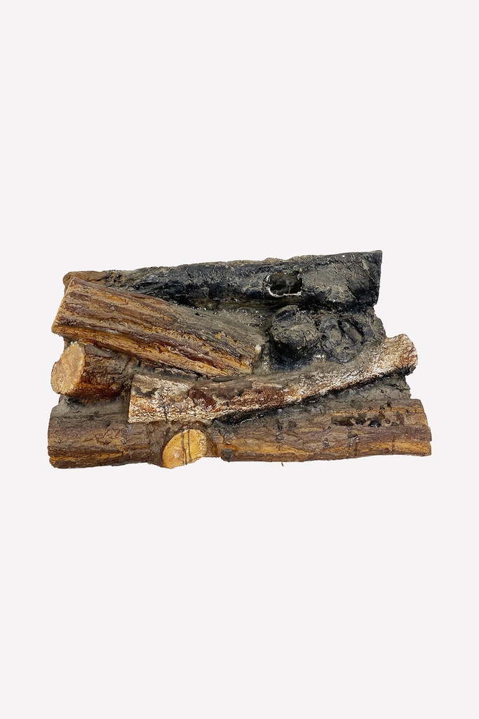 Charred Fireplace Logs Set