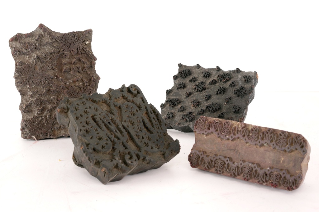 Antique Wooden Textile Printing Blocks Collection