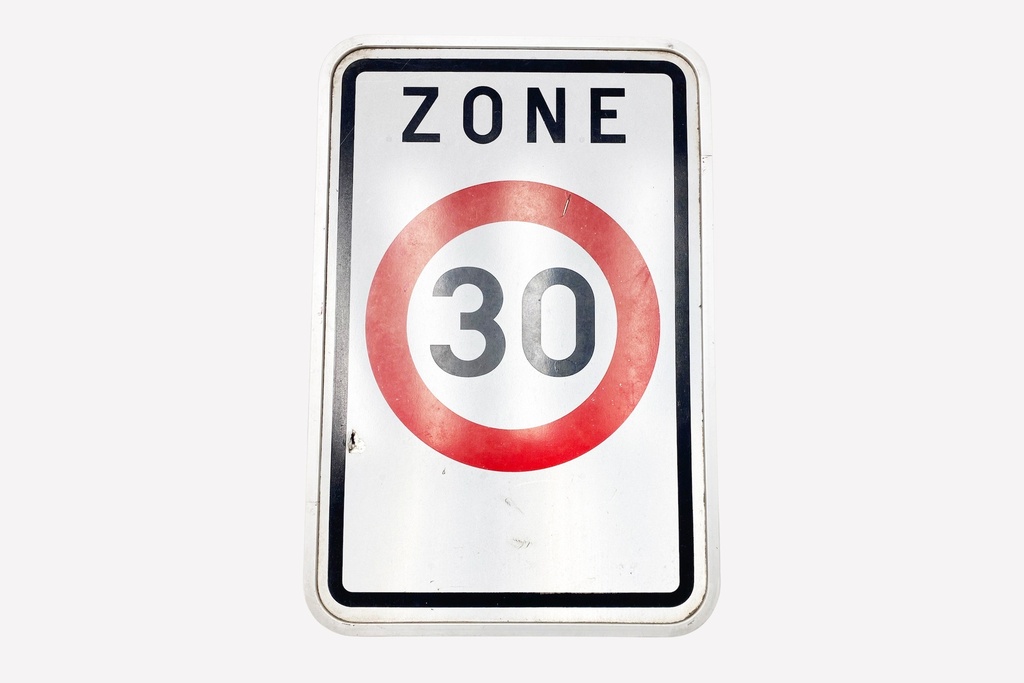 Zone 30 Speed Limit Sign