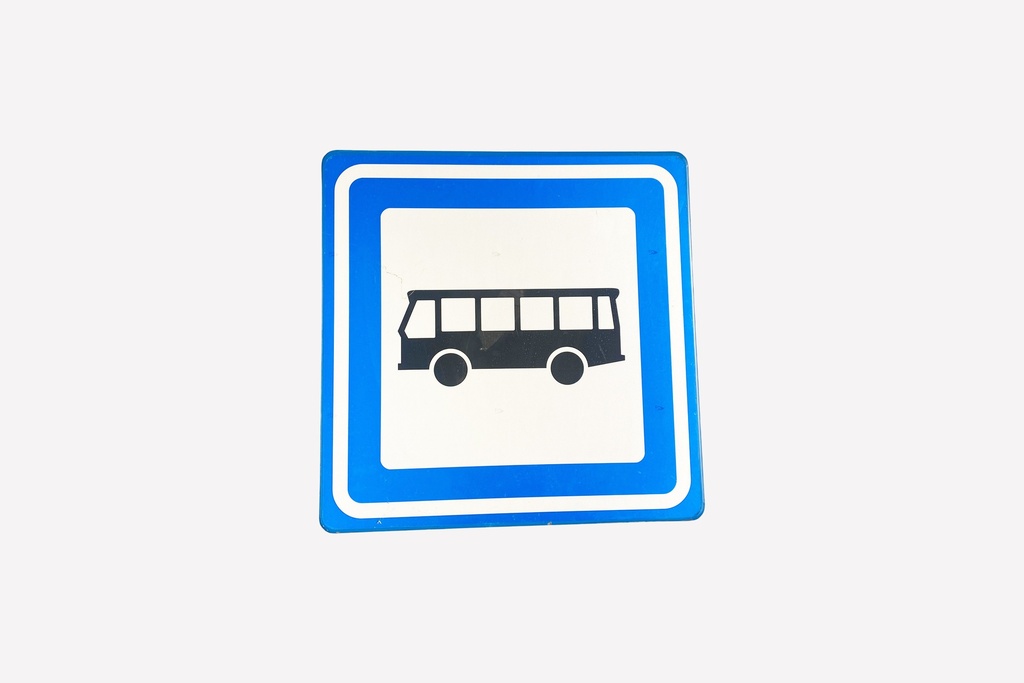 Blue Bus Stop Symbol Sign