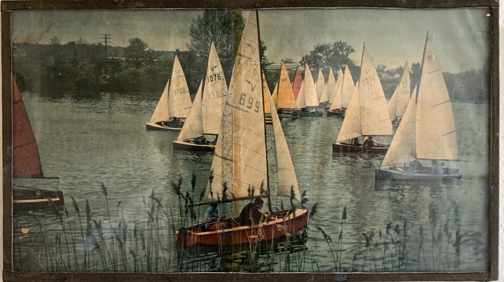 Sailboat Regatta on a Serene Lake