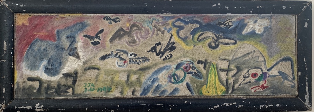 Abstract Aviary in Weathered Frame