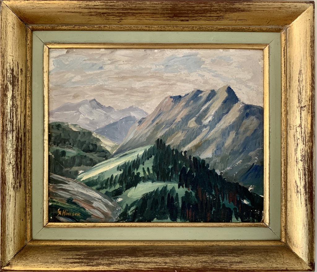 Alpine Landscape with Evergreen Forest