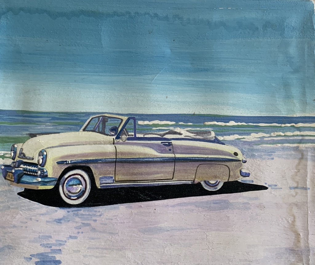 Vintage Convertible by the Seaside