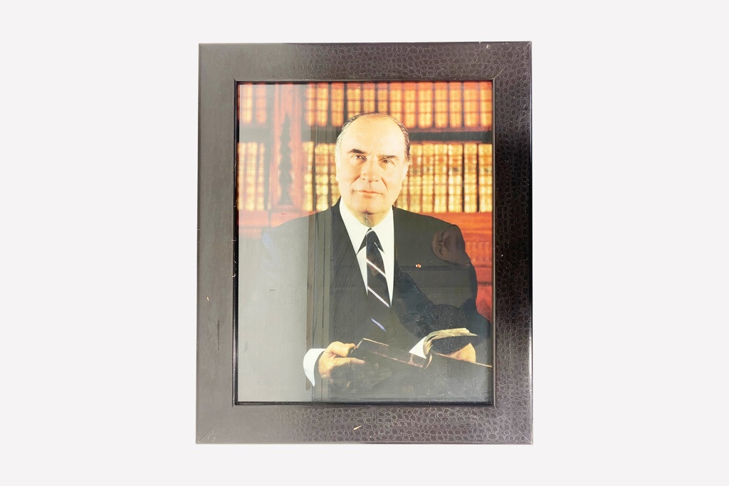 Framed Executive Portrait with Library Backdrop