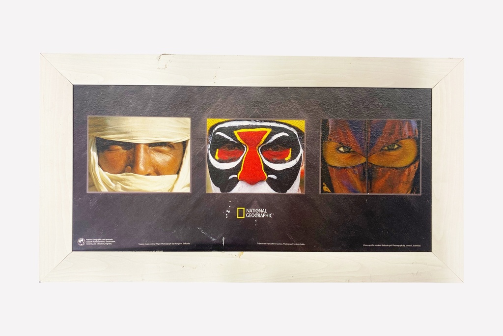 National Geographic Tribal Mask Art Display