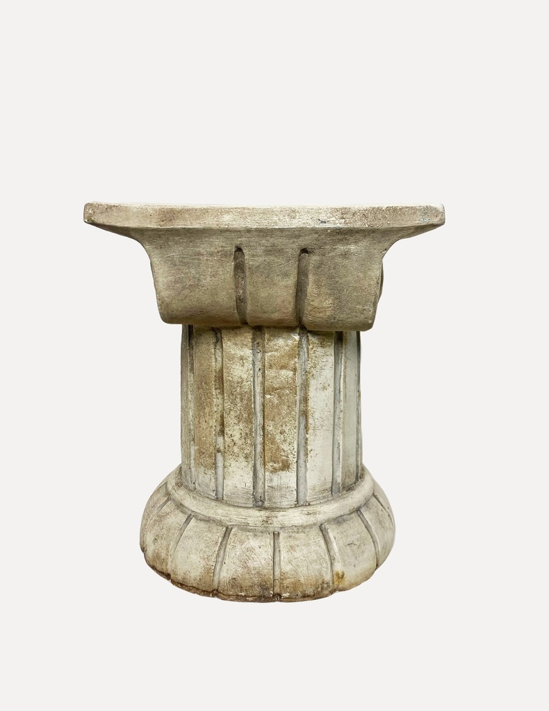Distressed Roman Column Base Pedestal