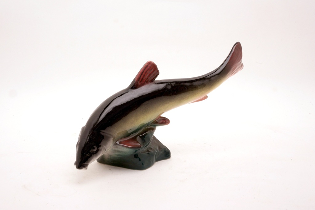 Ceramic Leaping Fish Figurine