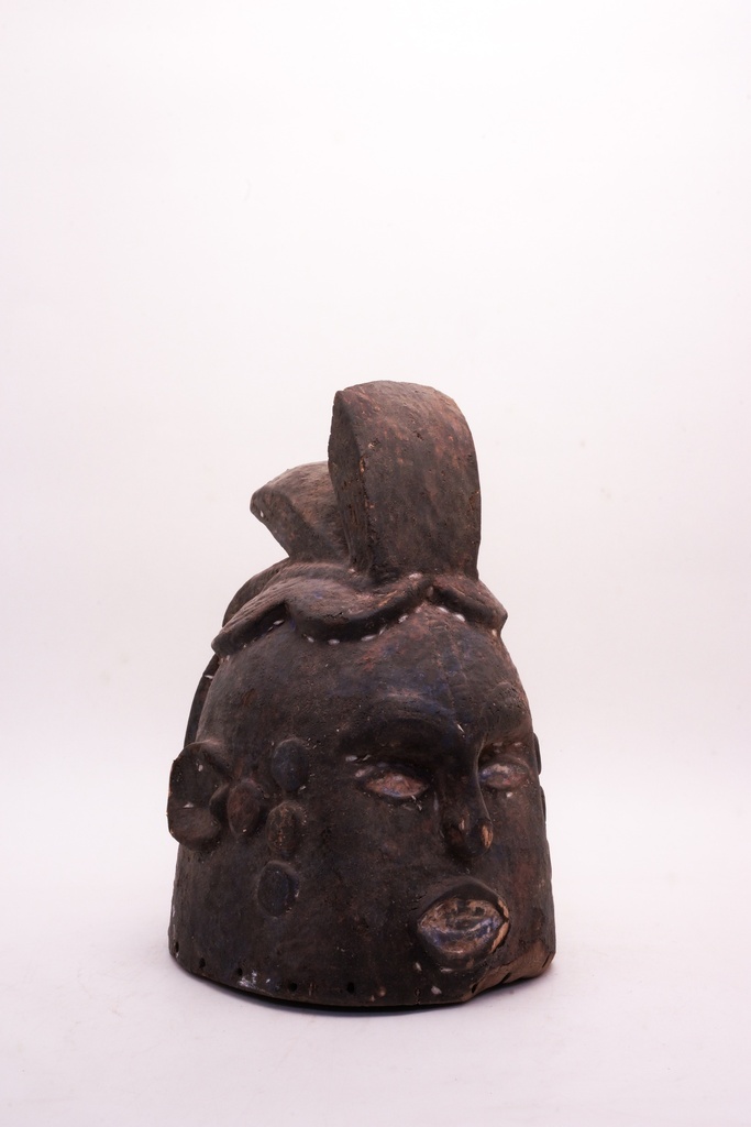 Ceremonial Tribal Face Mask with Crest