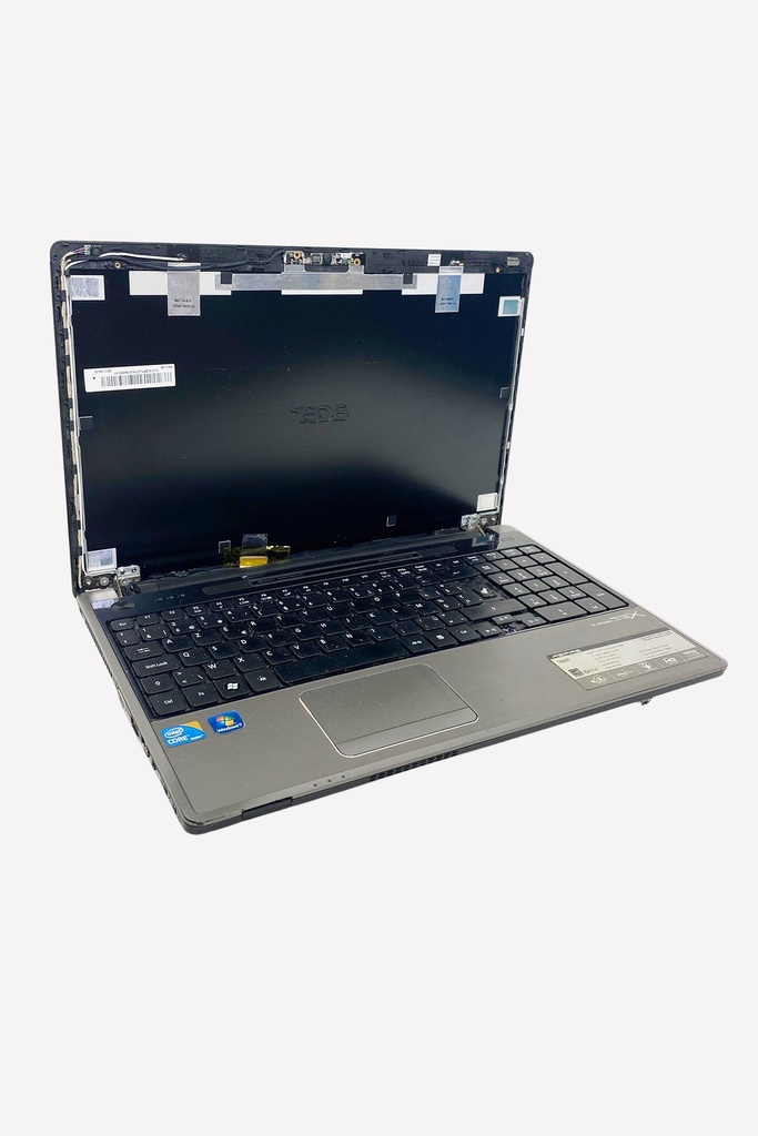 Broken Laptop with Missing Screen Bezel