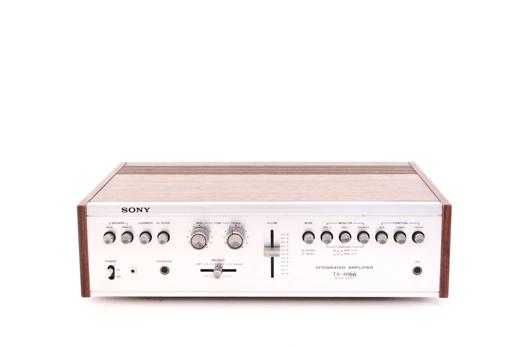 Vintage Sony TA-1066 Integrated Amplifier with Wood Paneling