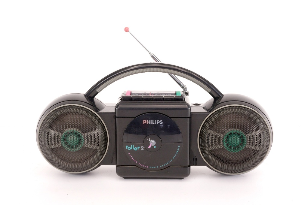 1980s Philips Roller 2 Portable Boombox Radio Cassette Player