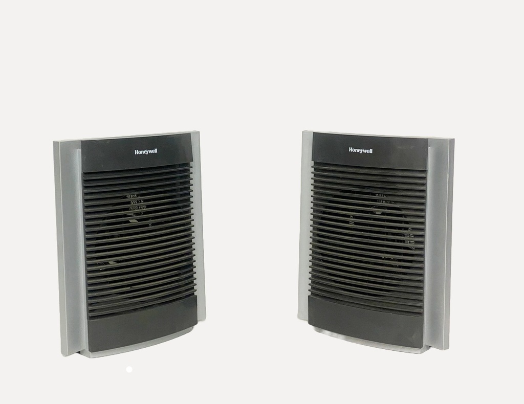 Pair of Modern Black Honeywell Space Heaters