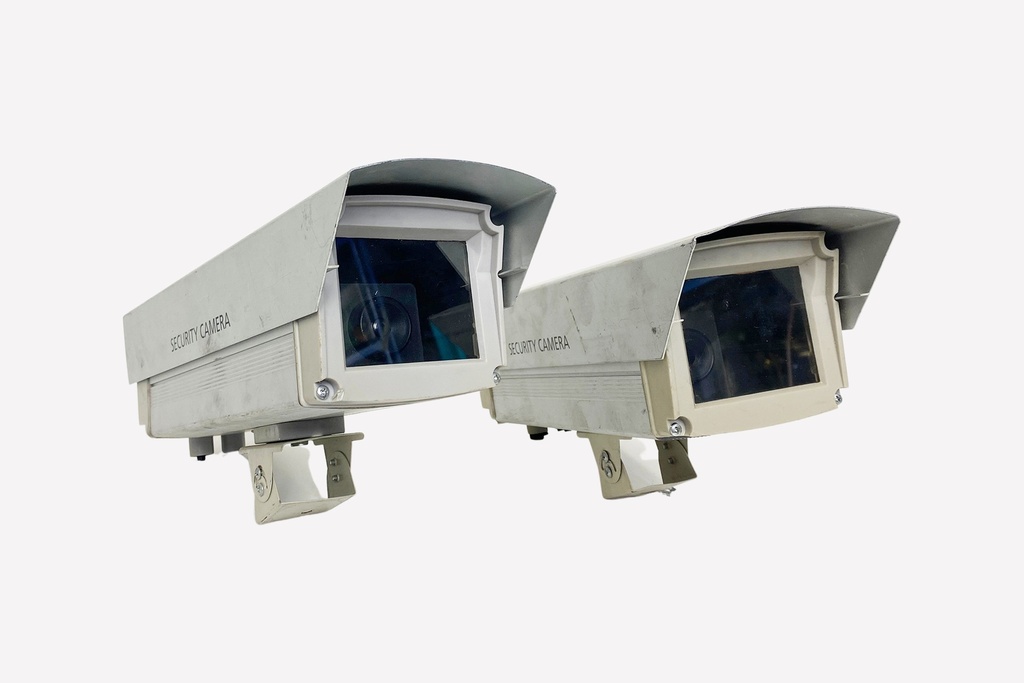 Wall-Mounted Surveillance Cameras Duo