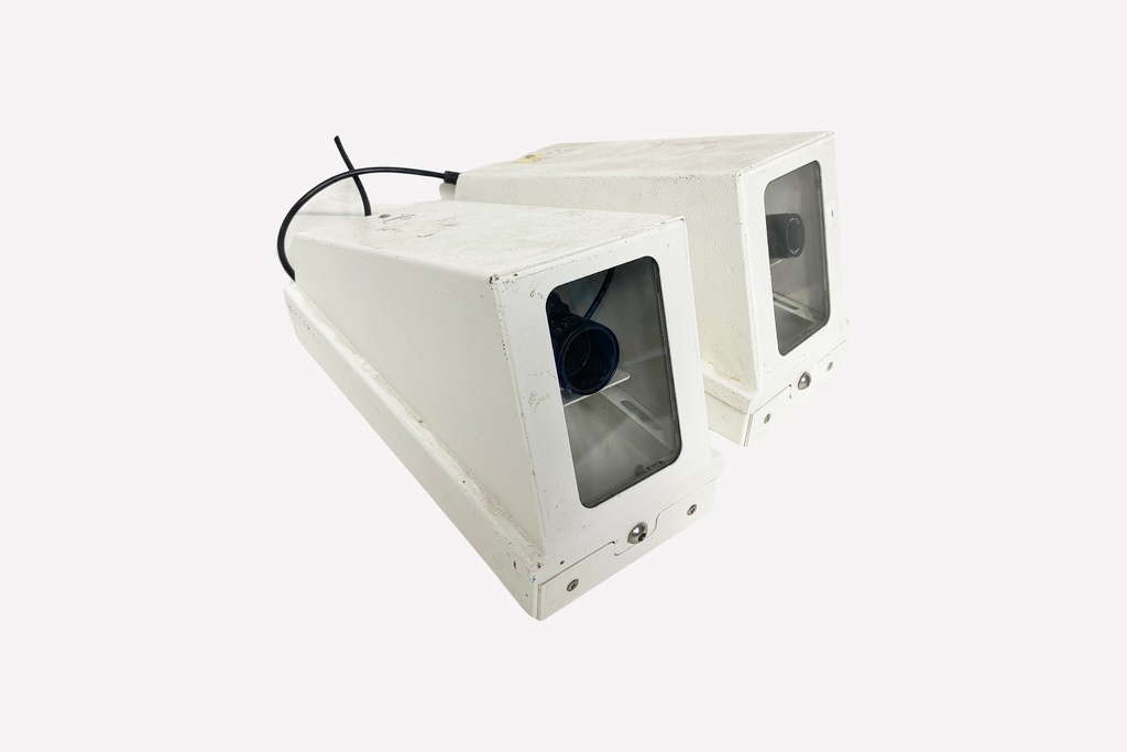 Dual Vintage Security Camera Casings
