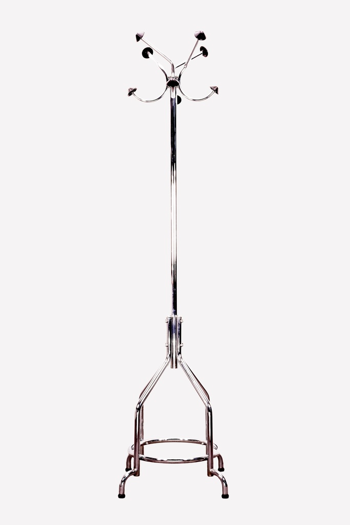 Stainless Steel IV Pole with Multiple Hooks