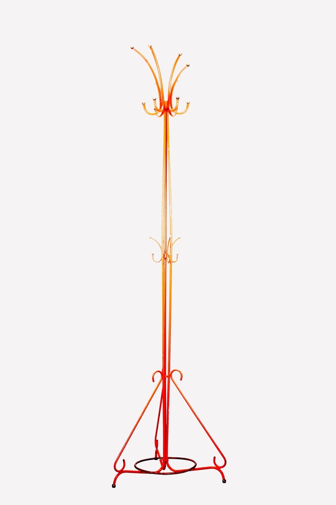 Retro Orange Metal Coat Rack