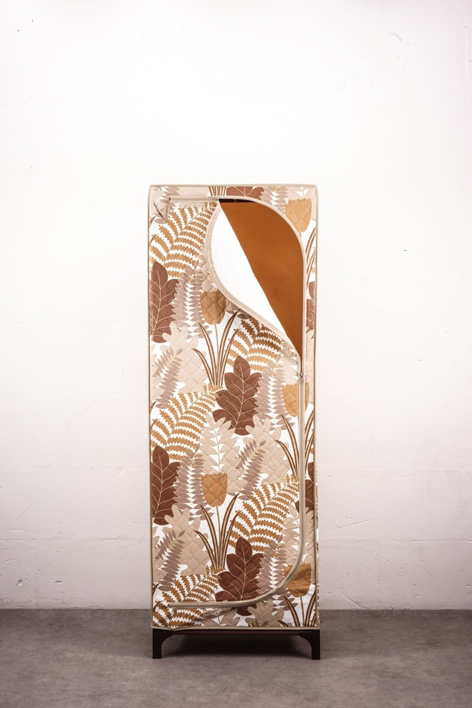 Art Deco Floral Wardrobe with Curved Panel Detailing