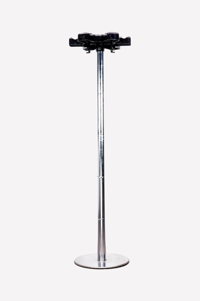 Adjustable Chrome Garment Stand with Circular Base