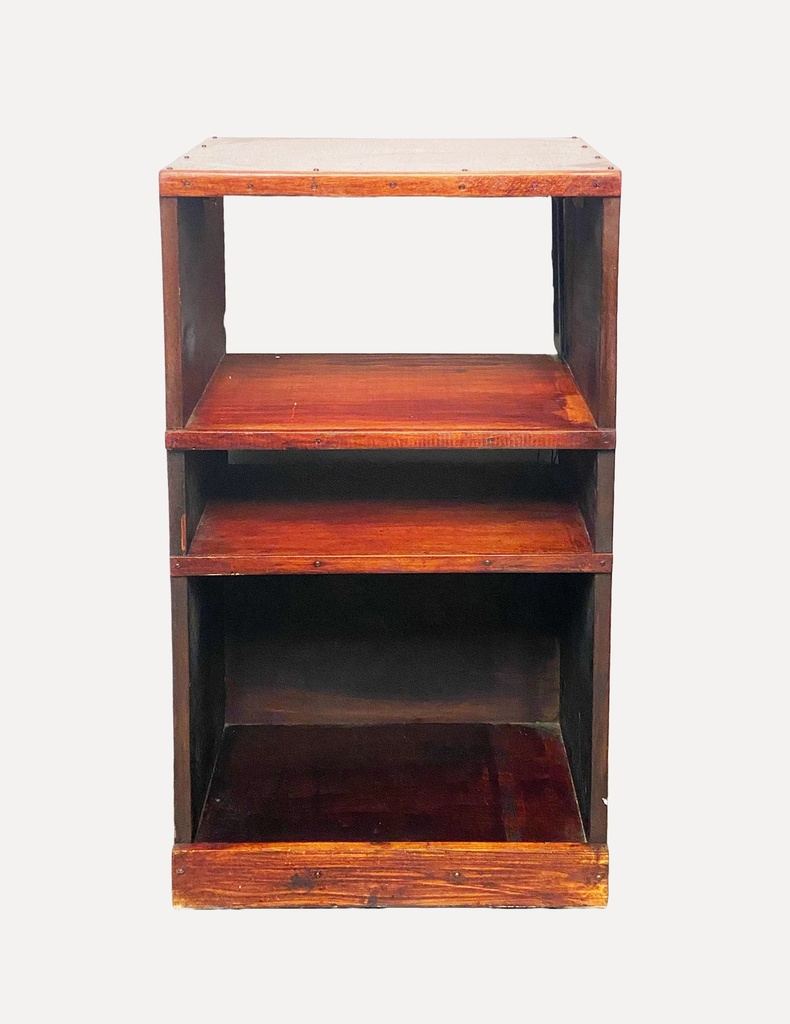 Rustic Wooden Three-Tier Shelf