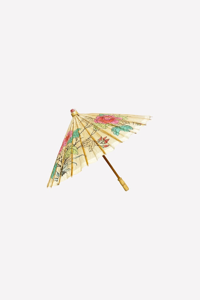 Vintage Floral Paper Parasol