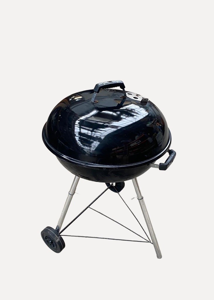 Classic Black Charcoal Grill on Wheels