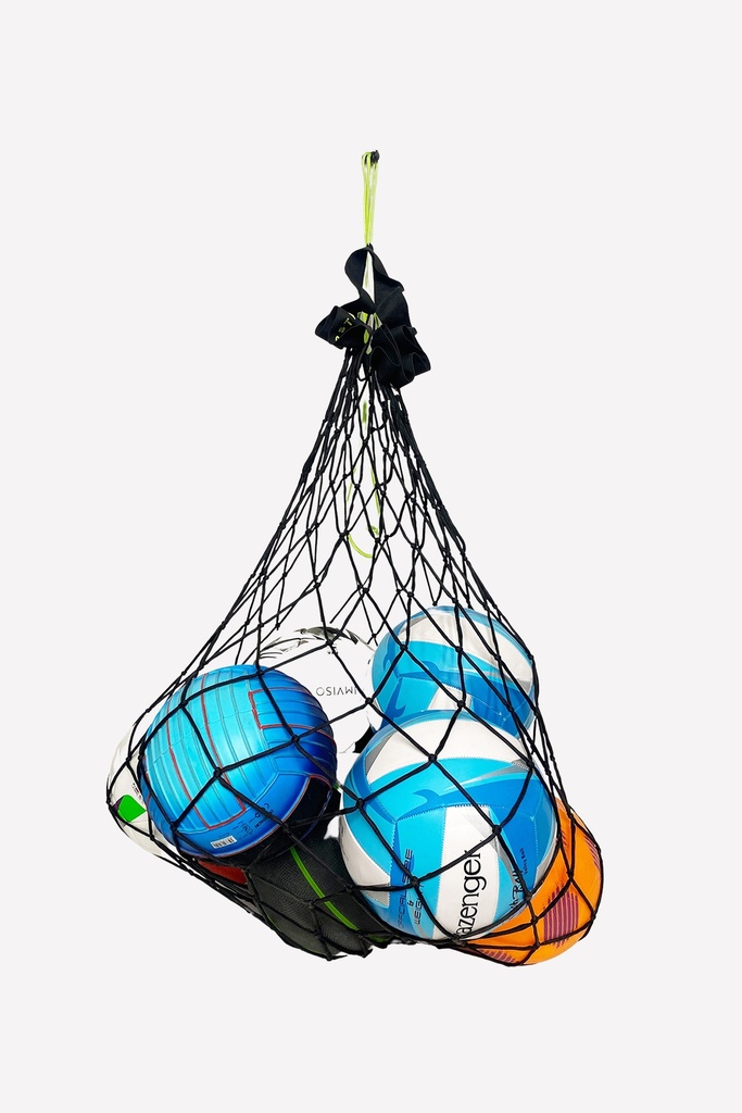 Sports Ball Storage Net with Vibrant Volleyballs