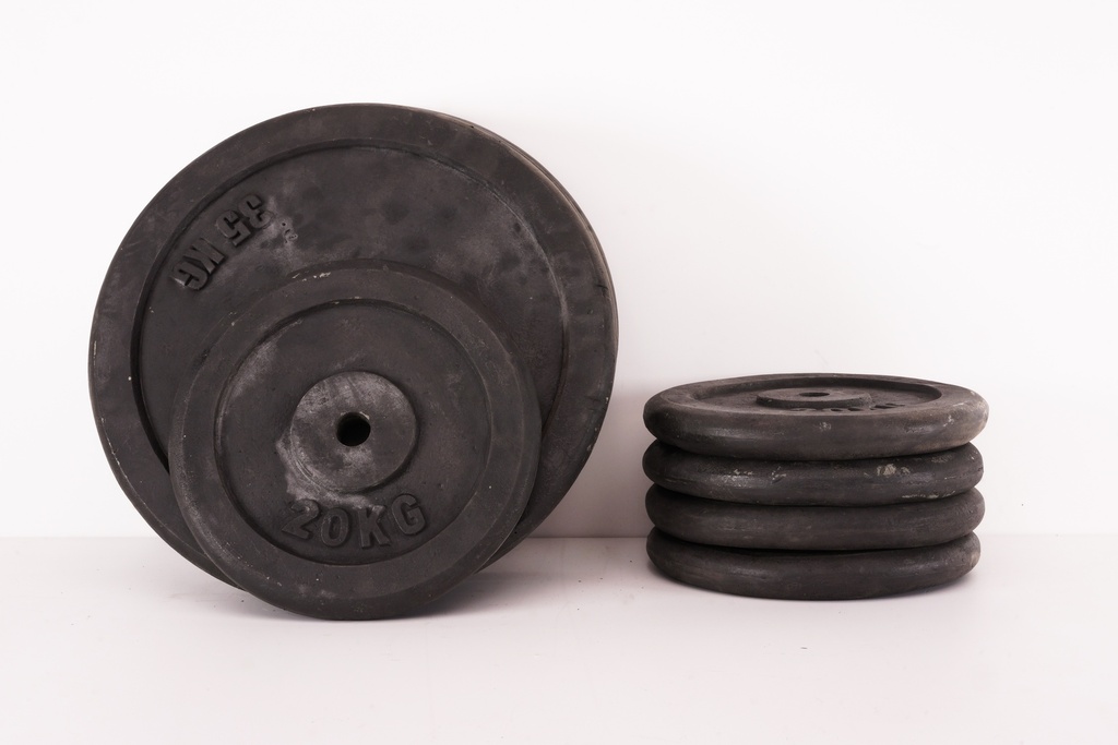 Stacked Gym Weight Plates