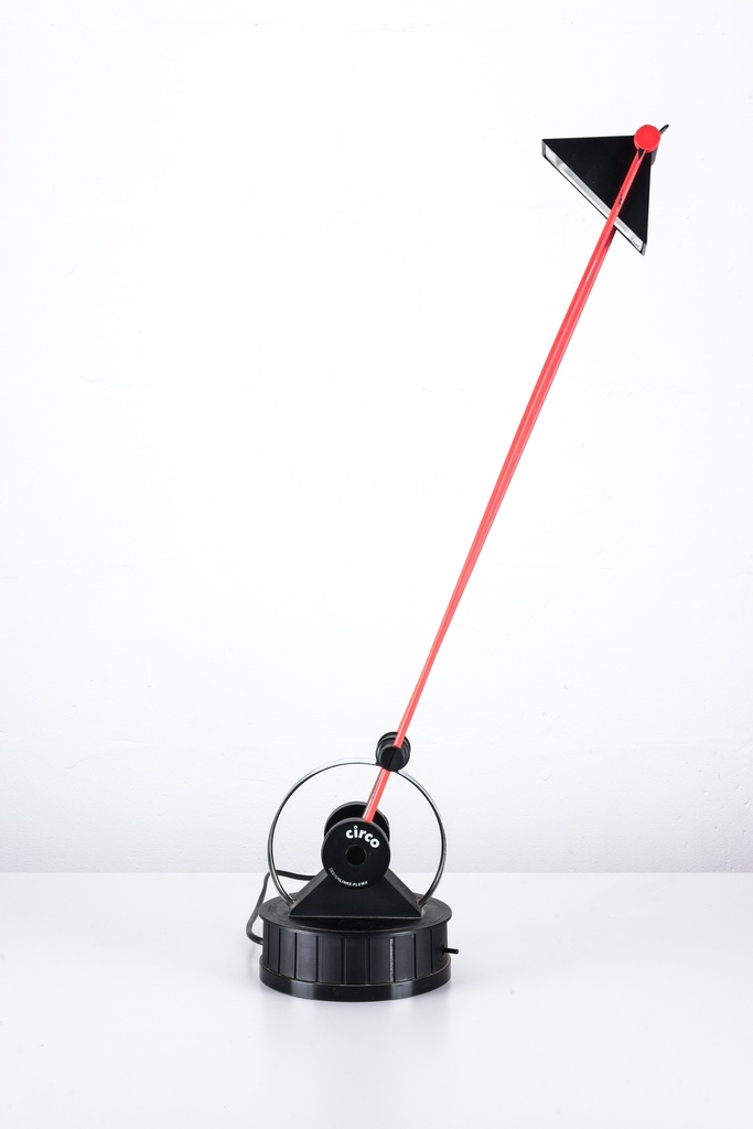 Modern Red and Black Triangle Desk Lamp