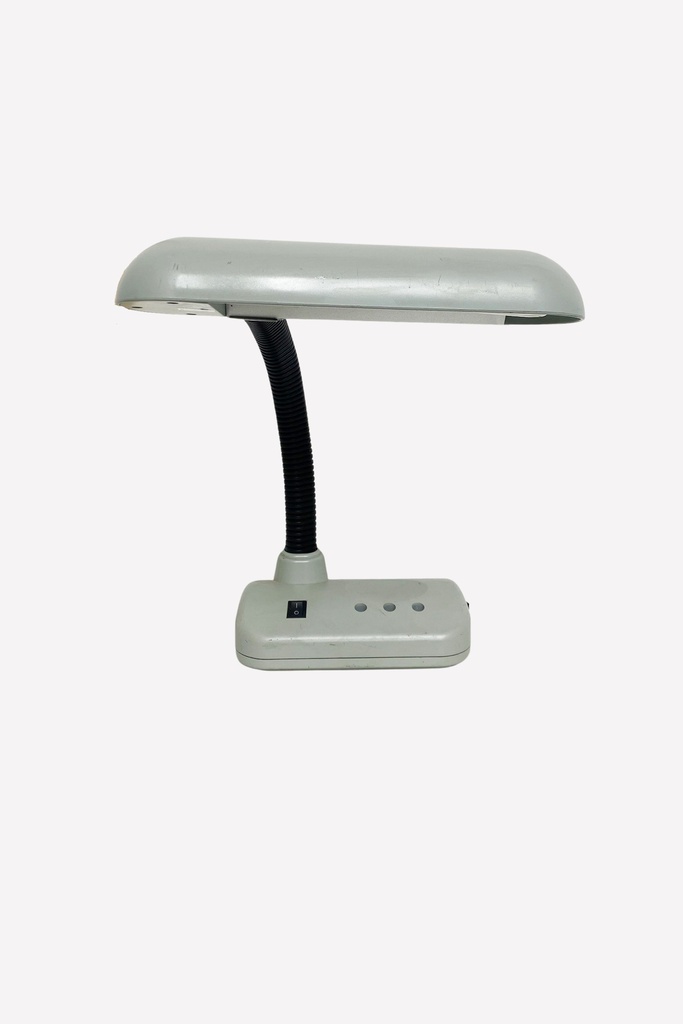 Retro Gray Desk Lamp with Flexible Neck