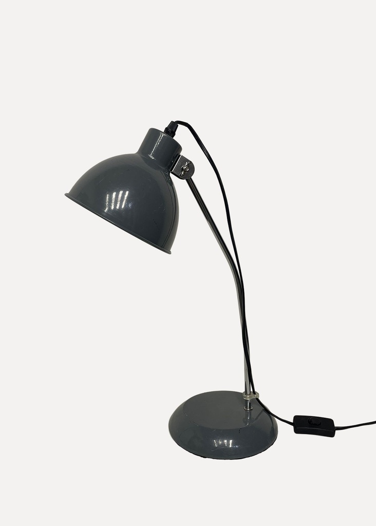 Vintage Gray Desk Lamp with Adjustable Arm