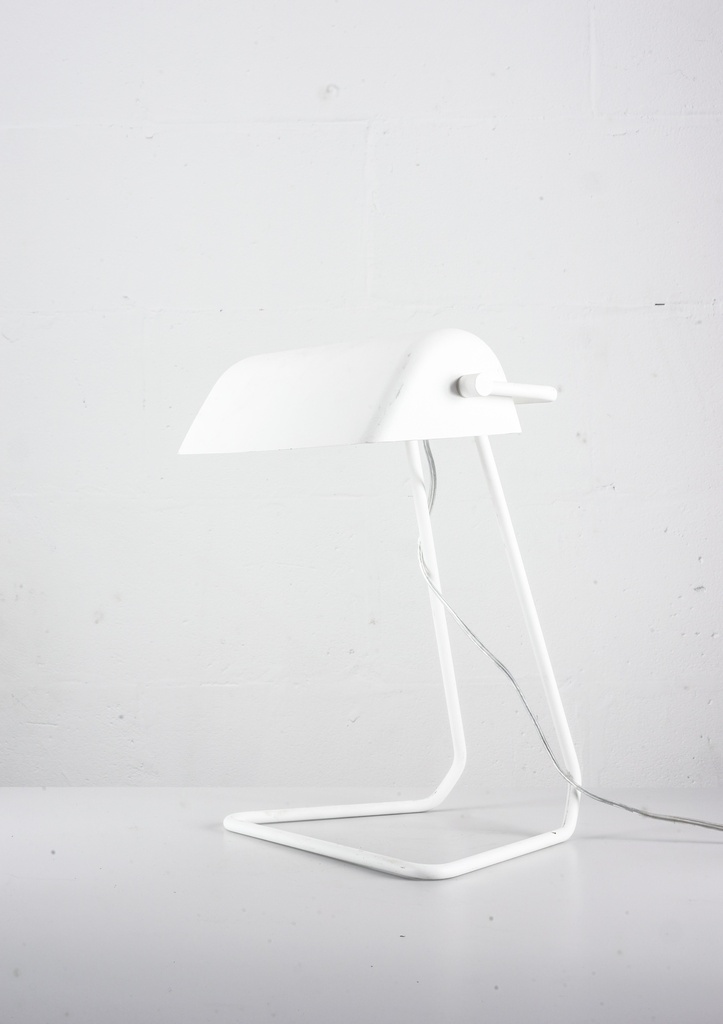 Minimalist White Table Lamp with Modern Frame Design