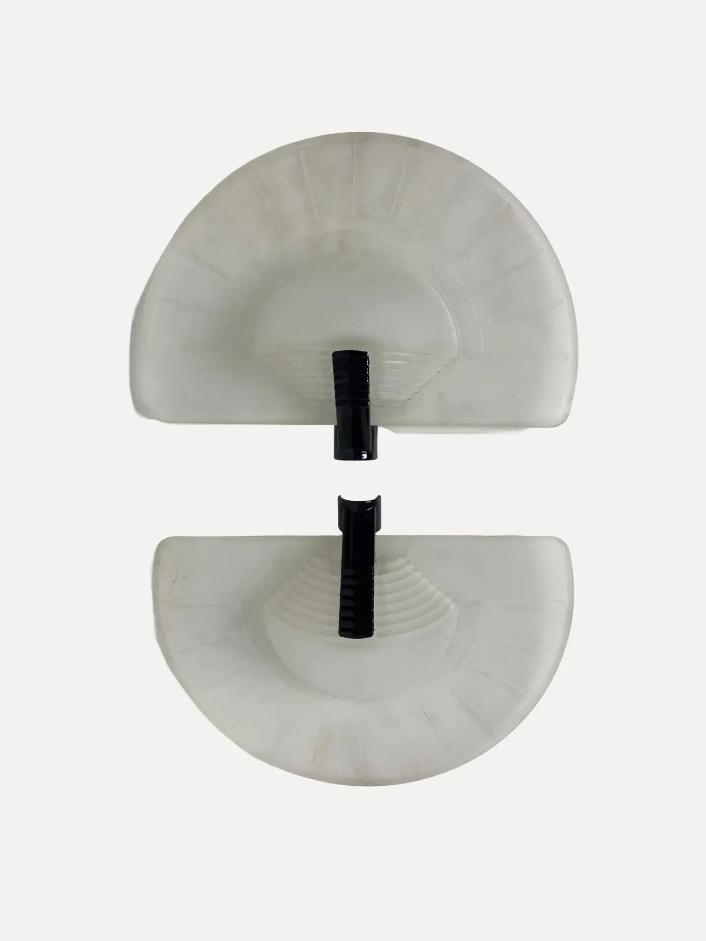 Art Deco Frosted Glass Wall Sconce Pair