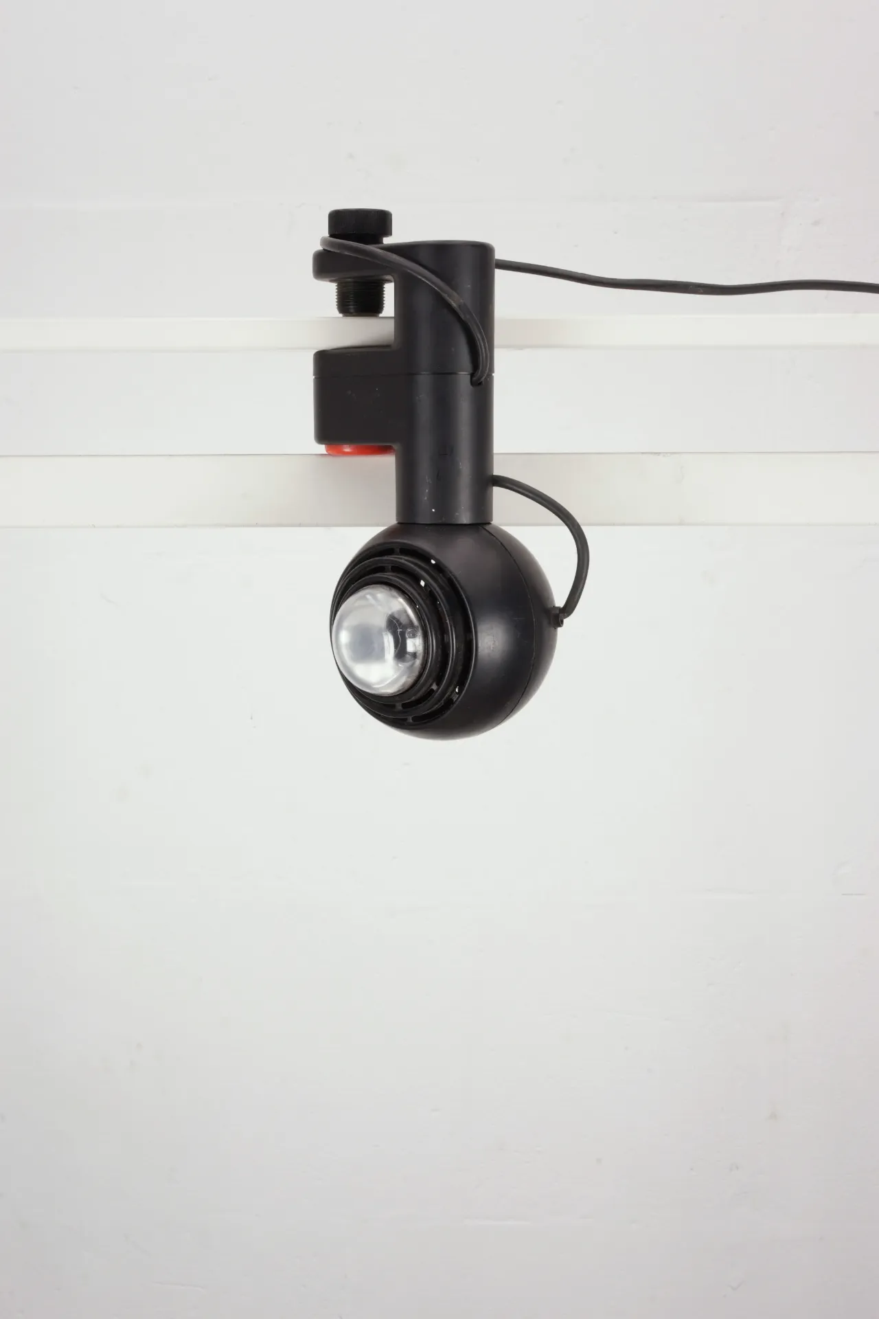 Black Track-Mounted Spotlight Fixture