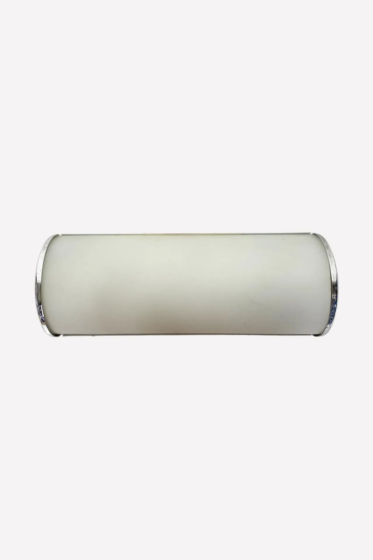 Frosted Glass Tube Wall Light with Chrome Accents