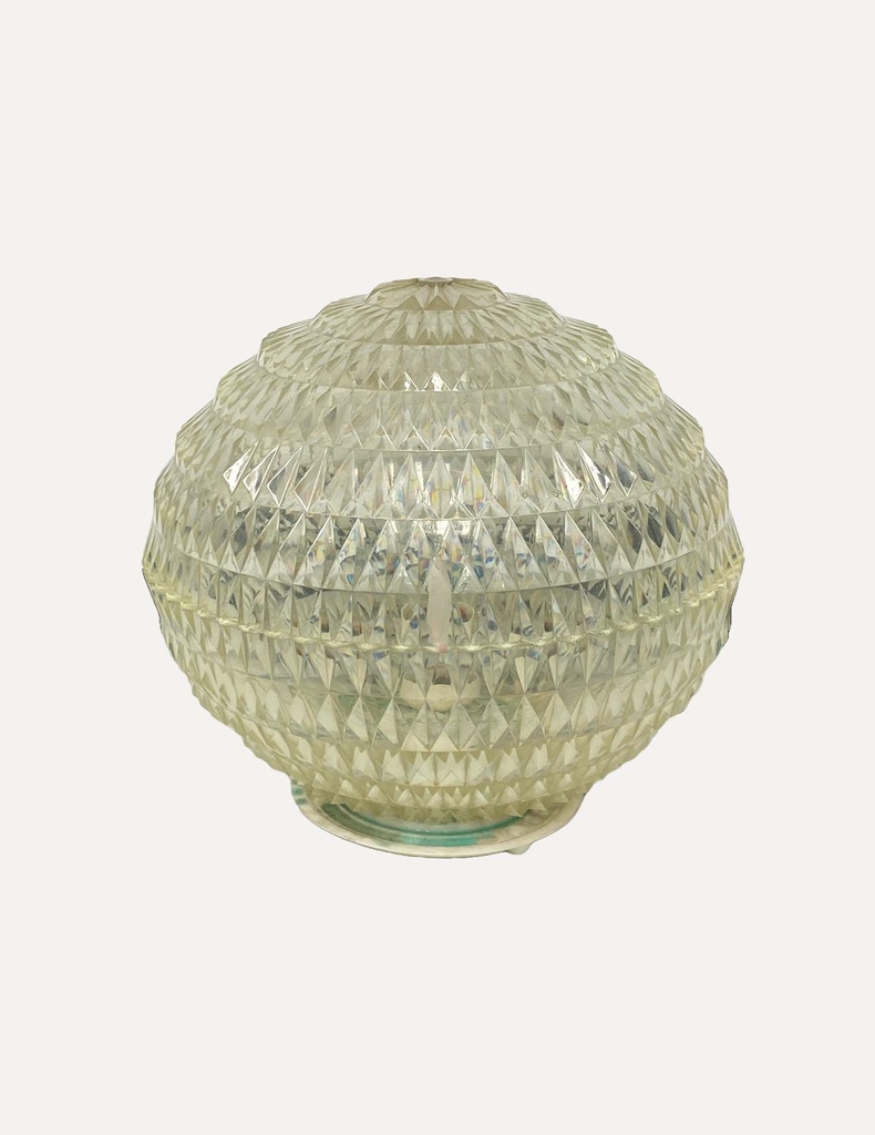 Vintage Faceted Glass Globe Lampshade