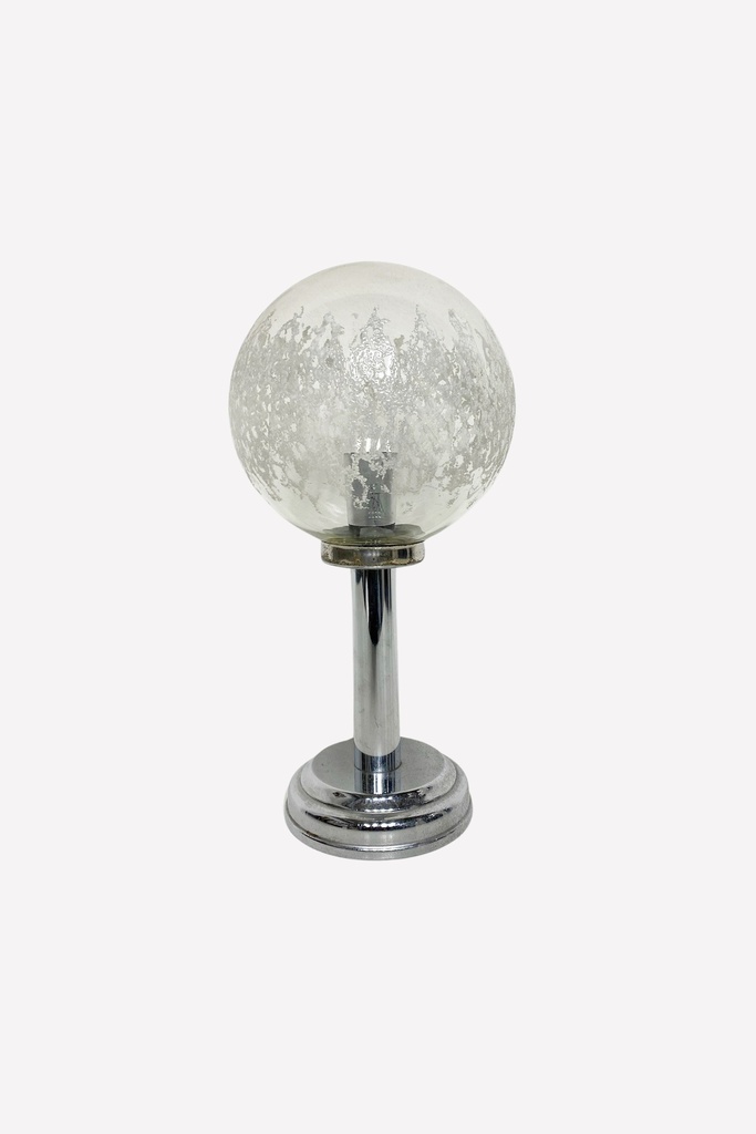 Vintage Mercury Glass Globe Table Lamp