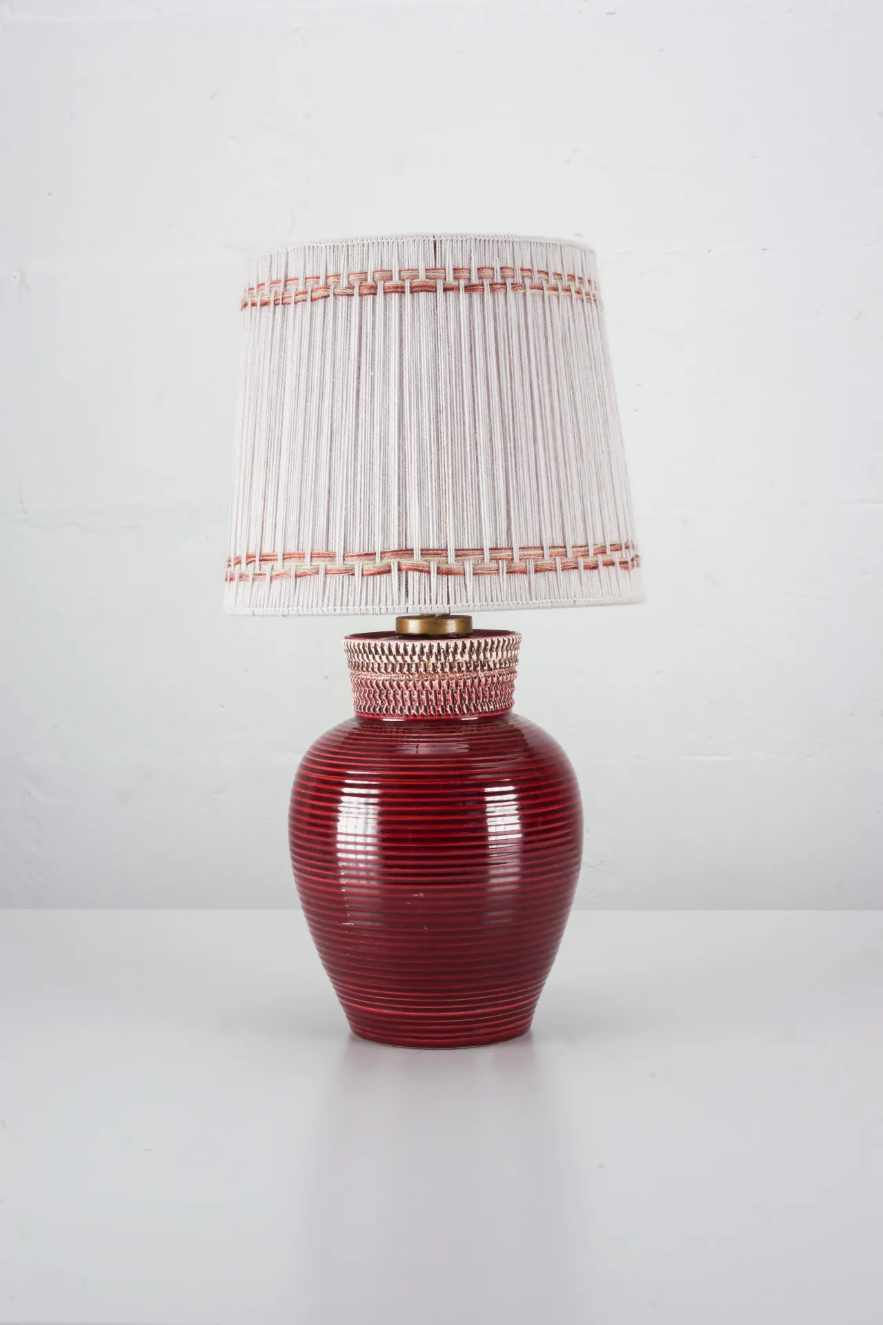 Crimson Ceramic Table Lamp