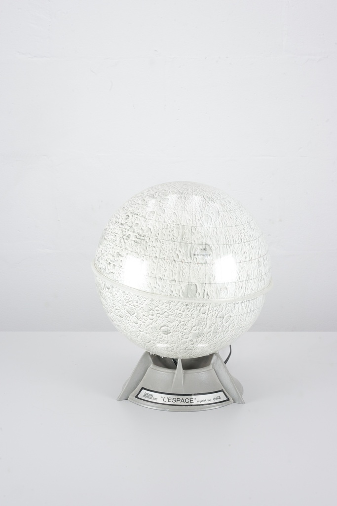 Vintage Lunar Globe Lamp on Space-Themed Base